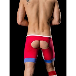 Barcode Berlin Miguel Backless Short - Red/Blue/White