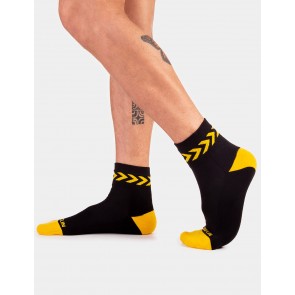 Barcode Berlin Petty Socks - Black and Yellow
