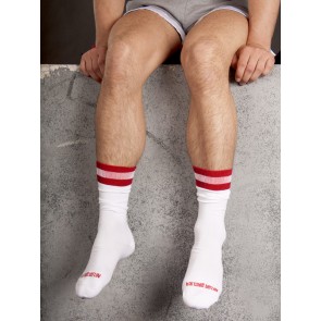 Barcode Berlin City Socks - Red and White